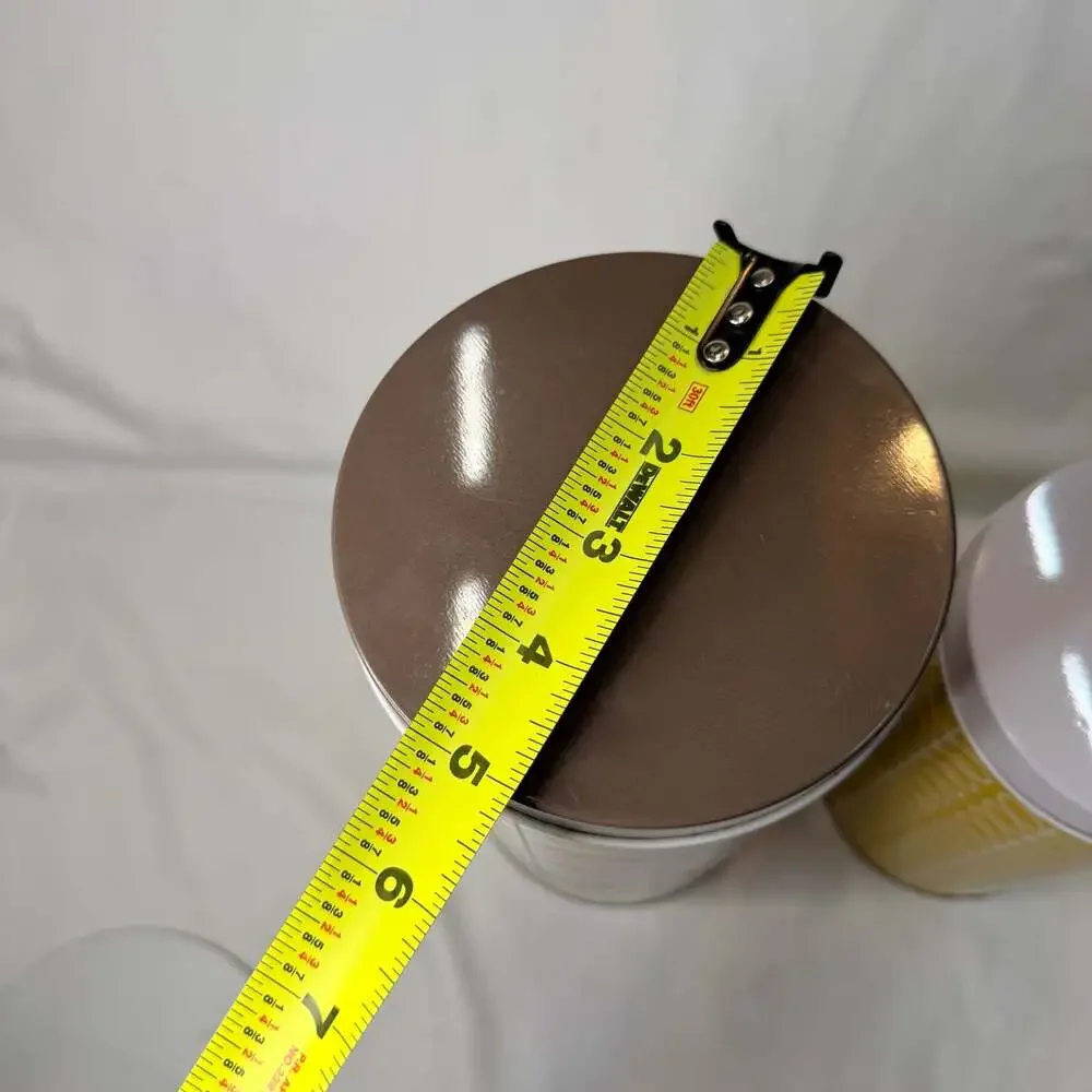 Orla Kiely Multi Stem Print Tall Metal Kitchen Storage Canisters, set of 2